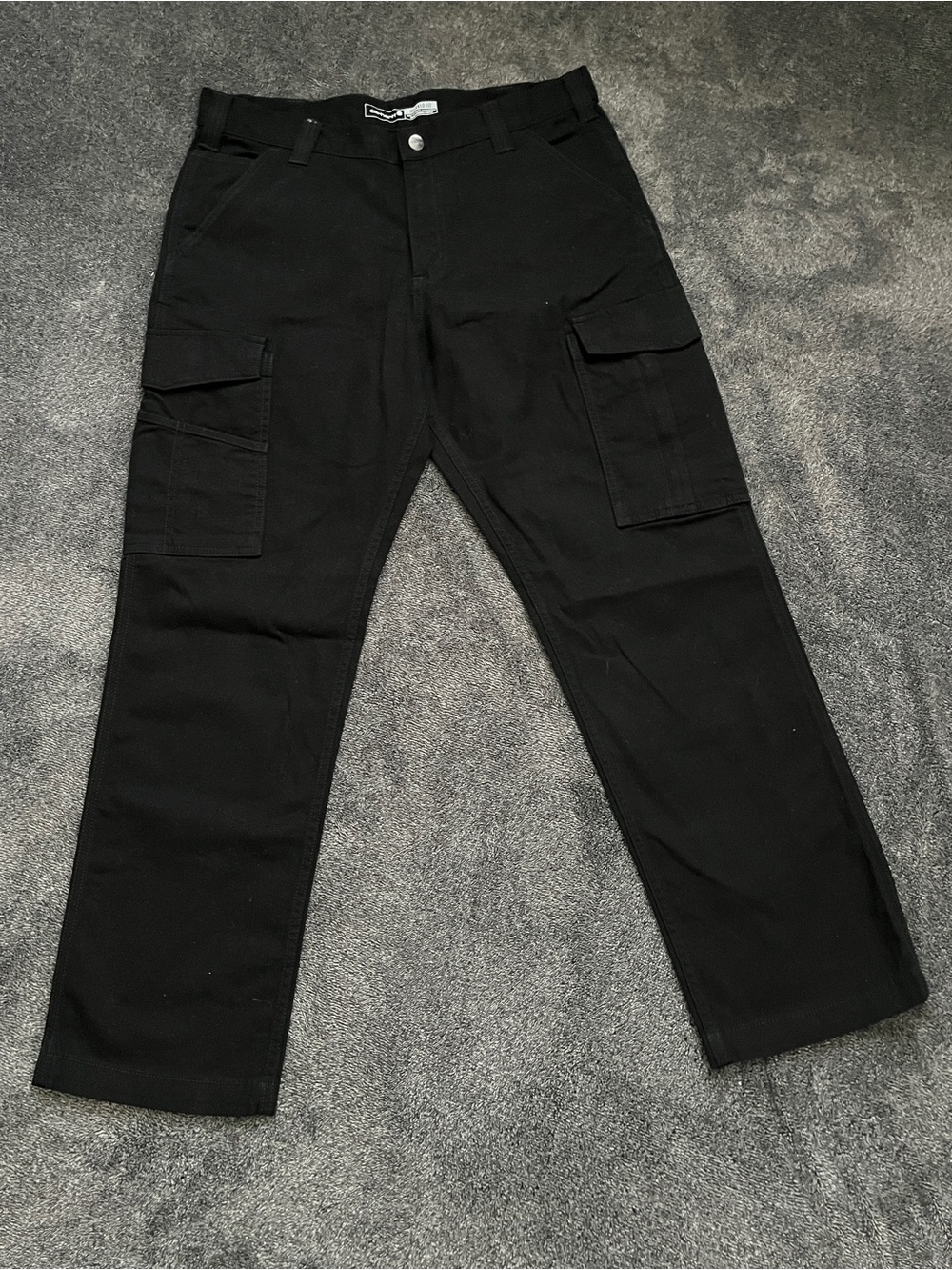 Carhartt Rugged Flex Relaxed Fit Canvas Cargo Work Pants Black 34x30
